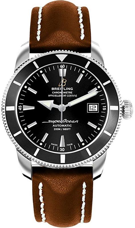 breitling superocean brown leather|breitling superocean watch price.